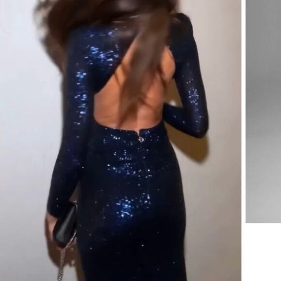 NOOKIE SEQUIN JEWEL GOWN - SAPPHIRE - Picture 7 of 10